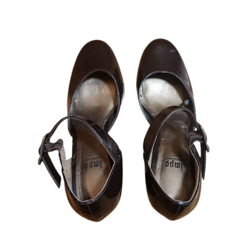Impo Black Patent Mary Jane Heels
